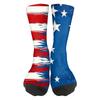Women’s Breathable Comfortable Crew Socks with Independence Day Print Soft Stretchy Fabric Medium Length Design for Daily Wear