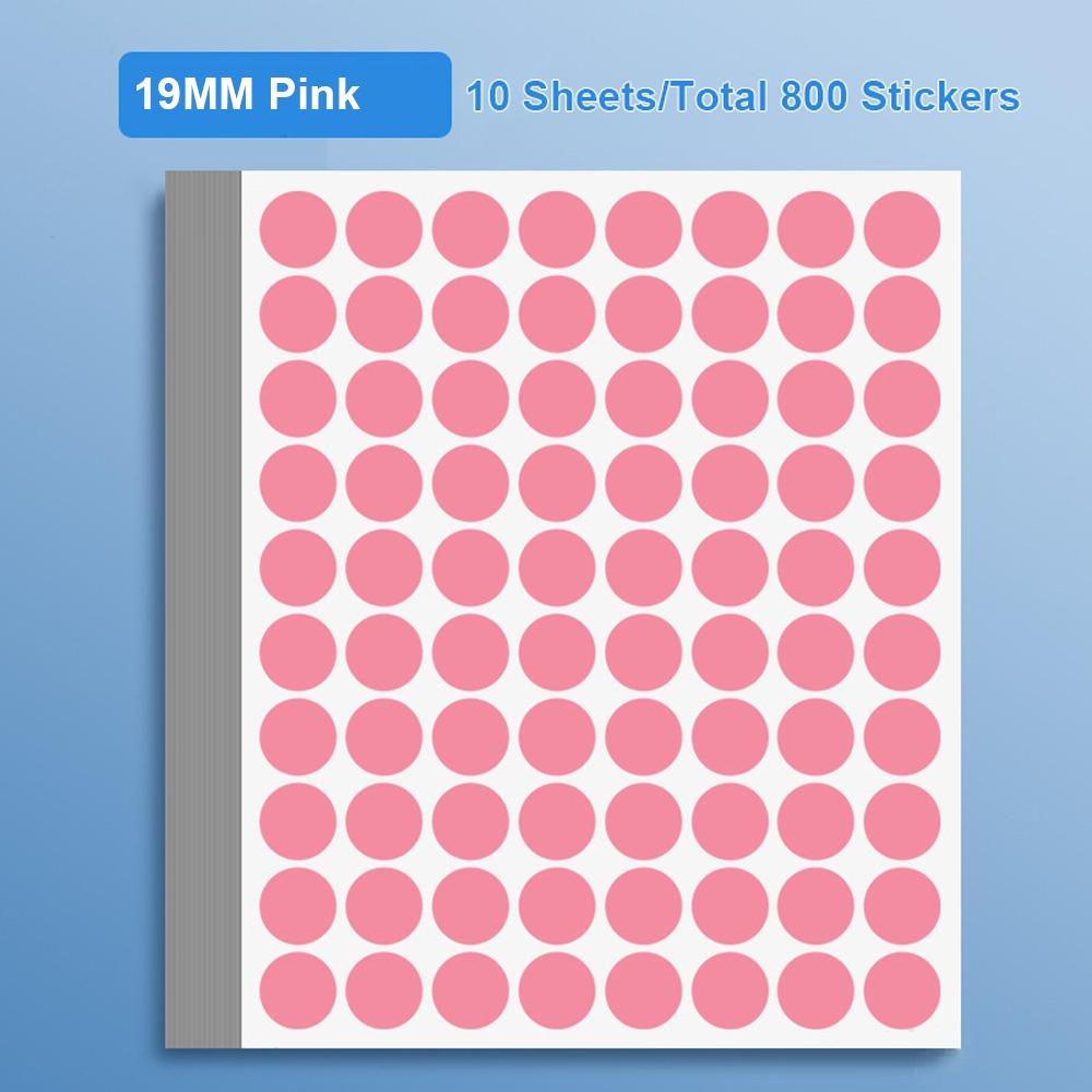 10Sheets Writable Material Dot Adhesive Stickers Self-Adhesive Round Classification Markers 19MM Tag Sticker Handwritten Labels