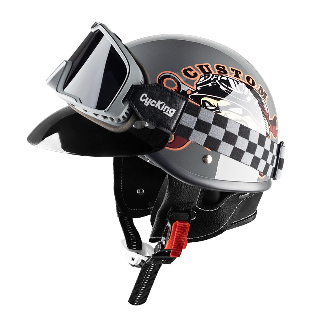 Cycking Japanese Vintage Half Helmet Open Motorcycle Helmet Scooter Skateboarding Unisex Common Muffler
