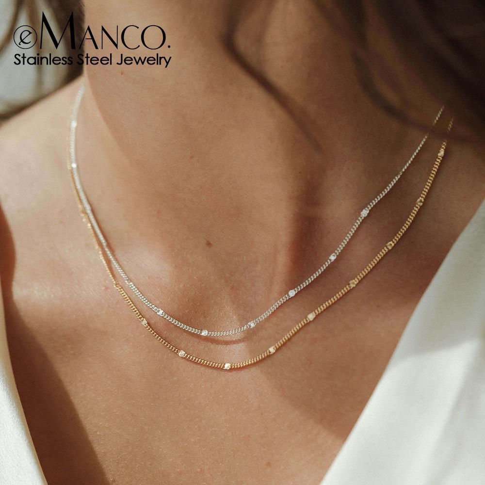 Emanco Plated Vintage Fashion Delicate Sunflower Chain Casual Style Essential Accessories Fine Necklace YX15488&42+8CM серебряный