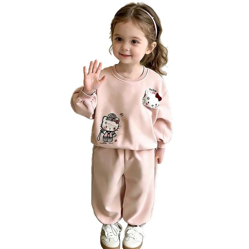 Autumn 2025 Girls' Cute Hoodie & Pants Set - Baby & Toddler Outfit for Spring/Fall