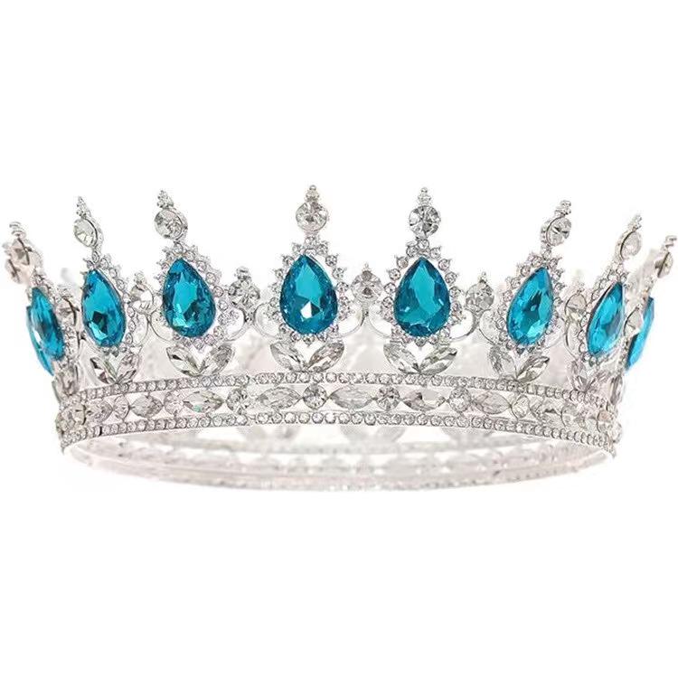 Elegancka Korona Ślubna Nakrycie Głowy: Wykwintna Dekoracja Tortu Weselnego, Urodzinowego i Akcesoria do Włosów dla Panny Młodej