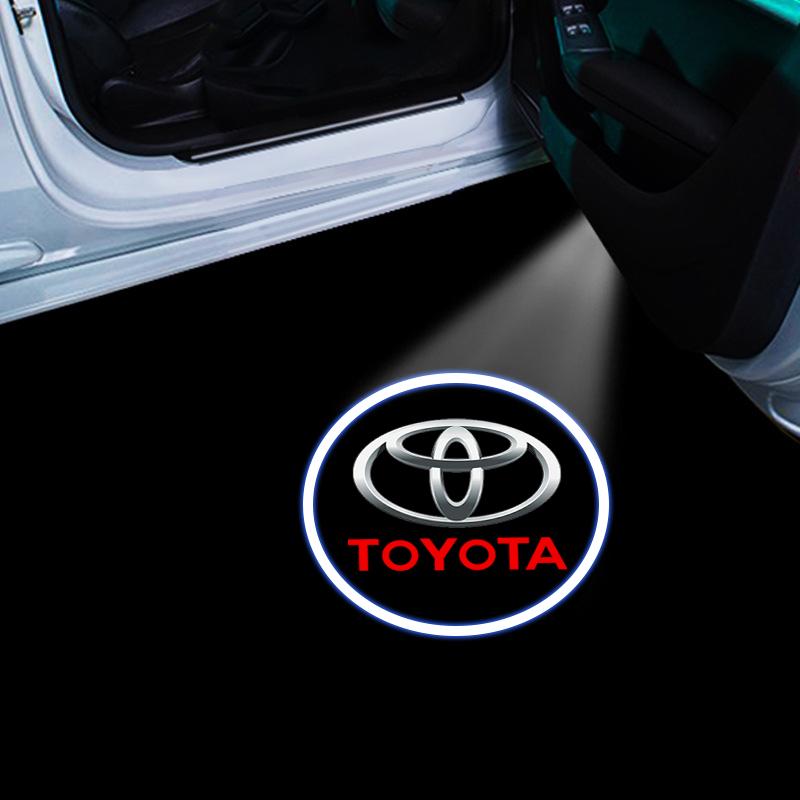 1/2pcs LED Car Door Courtesy Light Projector Welcome Lamp Car Badge for Toyota TRD GR Chr Corolla Yaris Rav4 E150 E120 Land Cruiser 200