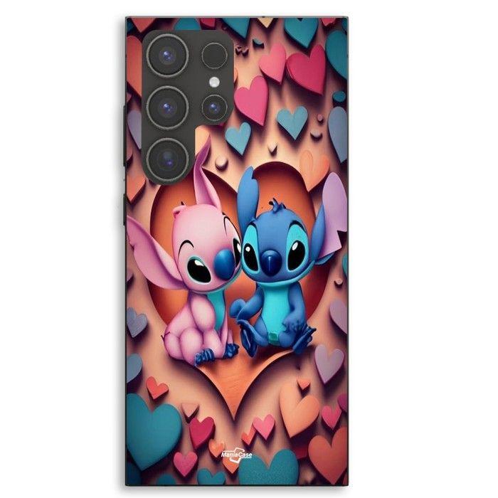 Coque Pour Samsung Galaxy S23 Ultra Stitch Angel coeur coloré Maniacase