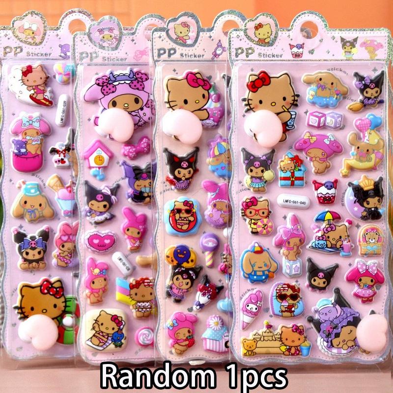 Kuromi My Melody 3D Stickers Set Cute Cartoon Puffy Stickers For Journals Kids Crafts | Perfect Gift For Fans