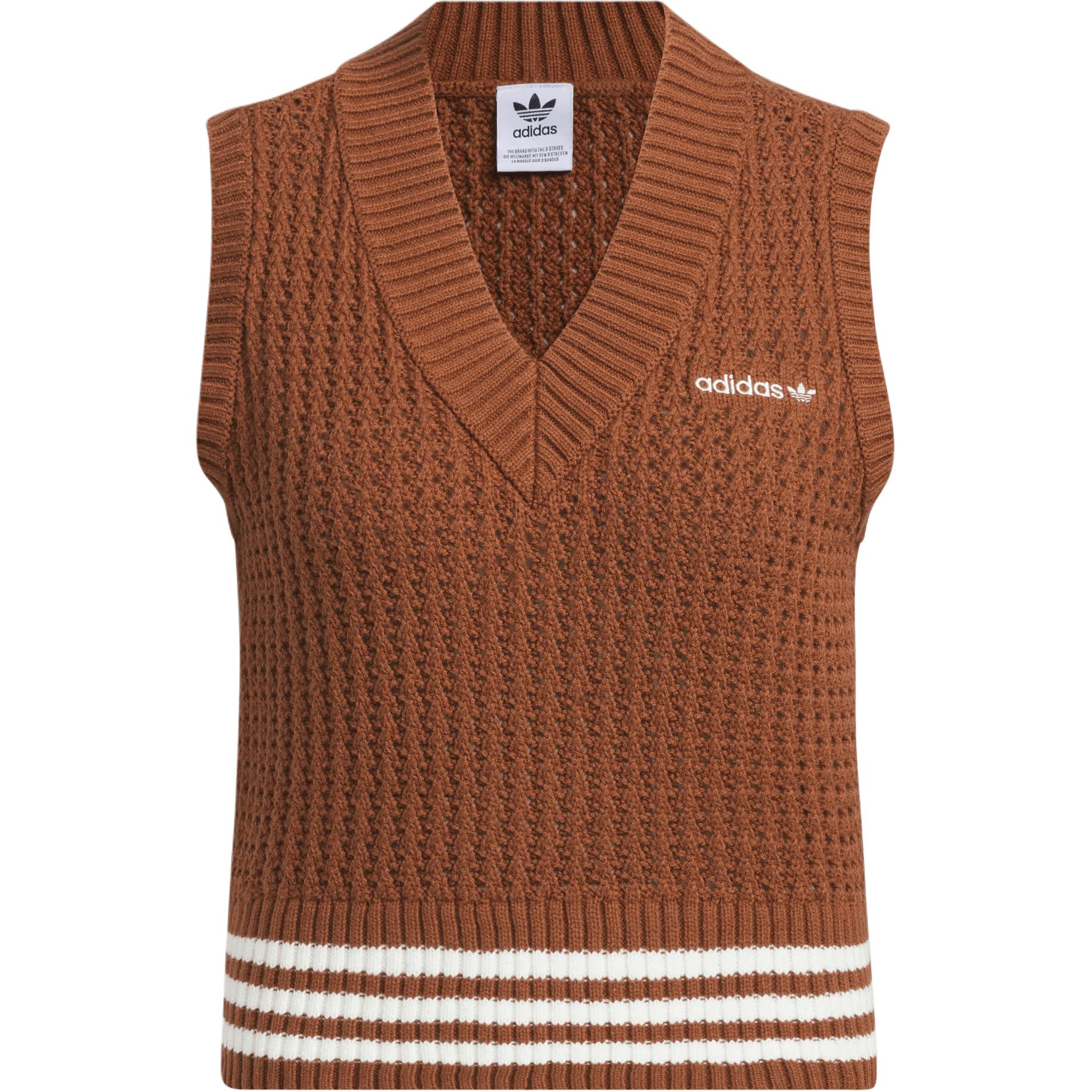 

Adidas Originals FW24 Knit Vest Women Vests Dark-Brown JD5802 L