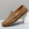 Big Size 38-47 Men's Genuine Leather Shoes Breathable Slip On Driving Men Casual Shoes Moccasins Luxury Loafers Mens Summer Flat