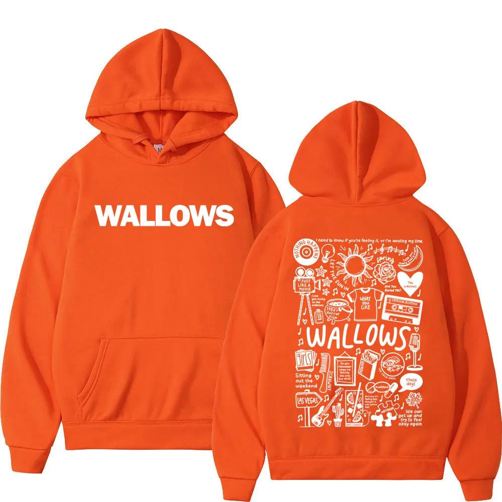 

Осенне-зимние теплые худи с рок-группой Wallows Tour, мужские и женские модные ретро-худи с длинным рукавом 3XL