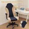 Gaming Chair Cover Dustproof Zipper Closure Contrast Color Stretchable Soft Fabric Elastic Buttom Anti-slip Chair