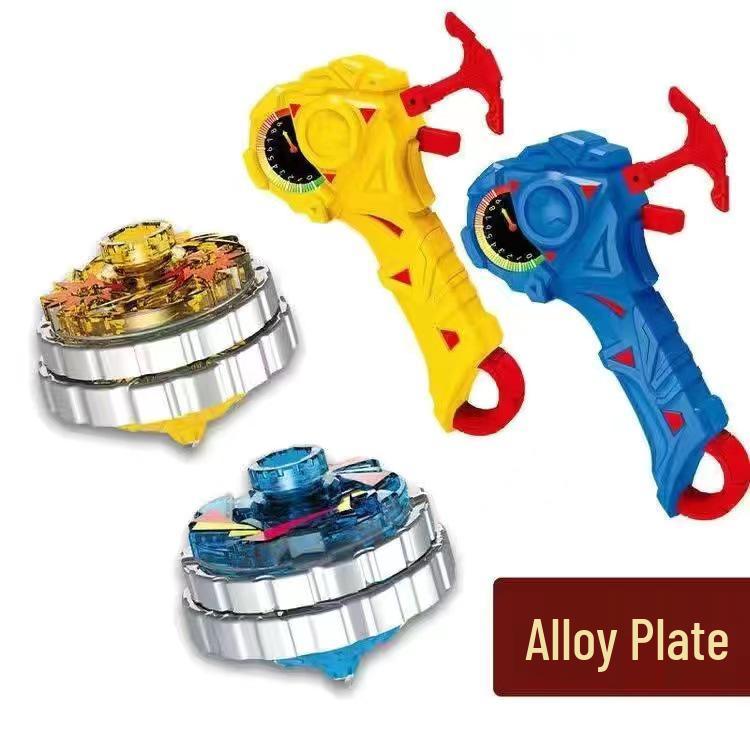 Free Shipping Dual Alloy Burst Gyro Toy - Magic Light Pull String Battle Gyro