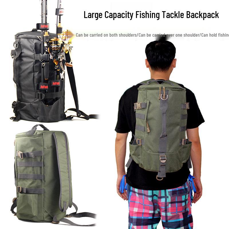 Luya Utomhus Cylindrisk Fiskespö Ryggsäck F105