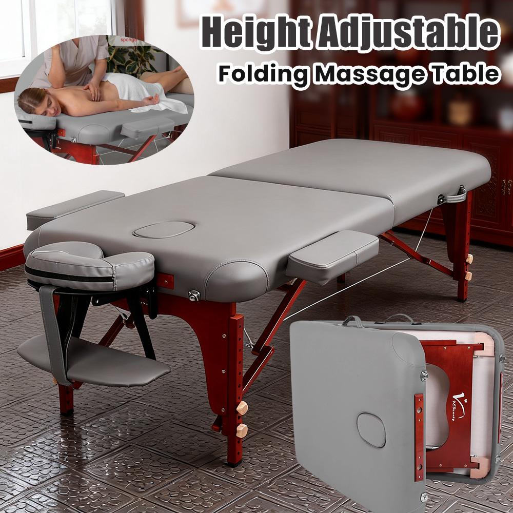 Massage Portable Stretchers with Headrest Height Adjustable Stretcher Luxury Comfortable Spa Bed Folding Table Aesthetic Salon F