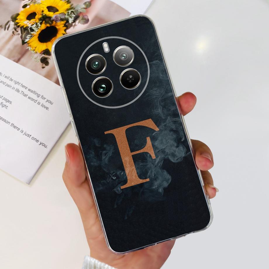 For OPPO Realme 12 Pro Plus Clear Transparent Soft TPU Silicone Case Cover for Realme 12Pro 12 Pro+ Phone Shell Nickname Letter