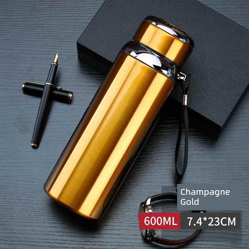 

Imported High-End 316 Stainless Steel Large-Capacity Thermos Cup for Men and Women, Suitable for Outdoor, Portable, Fitness, Business, and Tea Brewing 1500ml 600ml Gold Cup Brush