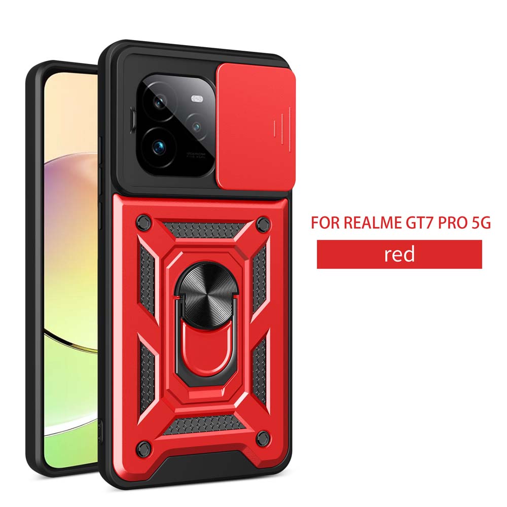 Shockproof Armor Case For Realme GT 7 Pro GT 6 Car Holder Phone Cover For Realme GT 6T Camera Lens Protection Fundas