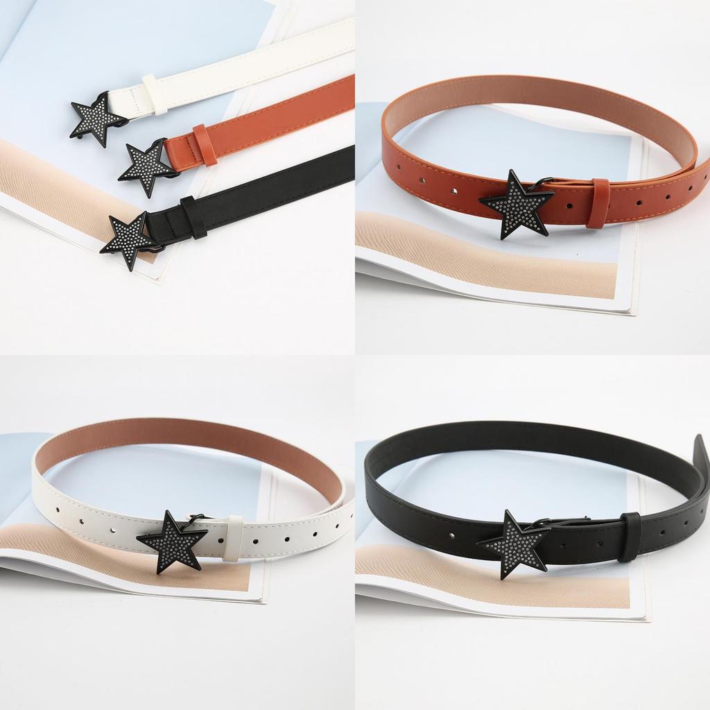 Belt And Versatile Slimming With Metal Buckle Belt Paired With Jeans Dress And