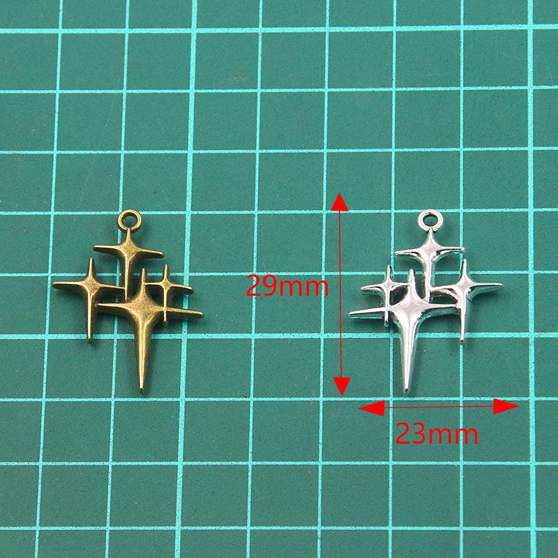 10Pcs 23* 29mm DIY Jewelry Accessories Hollow Star Pendant Pendant