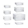 Acrylic Cube Display Box Riser 5 Sided Food Display Stand Buffet Riser for Jewelry Collectibles Cosmetics Collection Cake
