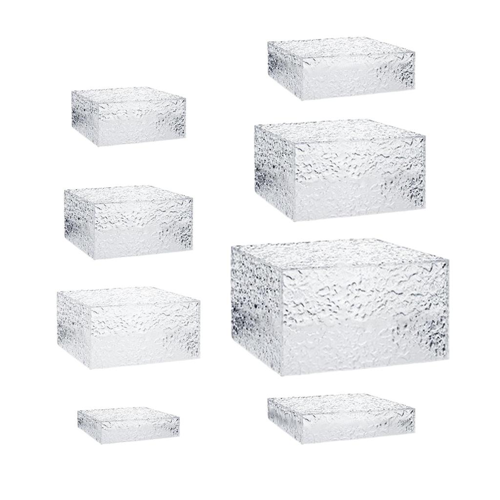 Acrylic Cube Display Box Riser 5 Sided Food Display Stand Buffet Riser for Jewelry Collectibles Cosmetics Collection Cake