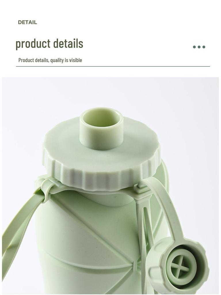 Silicone Collapsible Large-Capacity Travel Water Bottle – Portable, Heat-Resistant, Food-Grade Folding Sports Cup