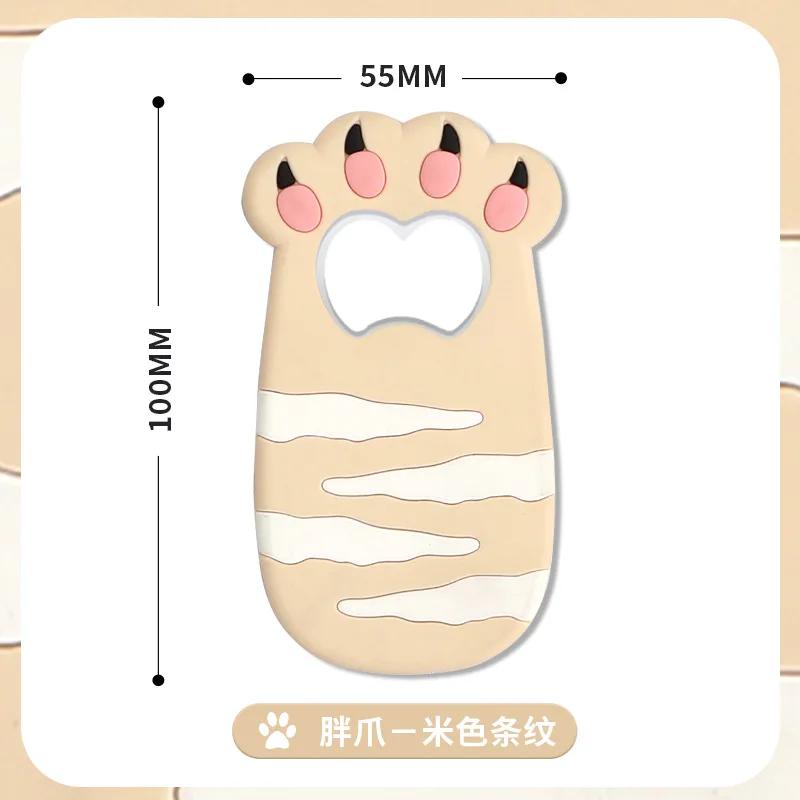 New Fat Cat Claw Bottle Openers Cartoon Figure Magnetic Sucking Claw Beer Opener Soft Glue PVC Screwdriver Refrigerator Stickers