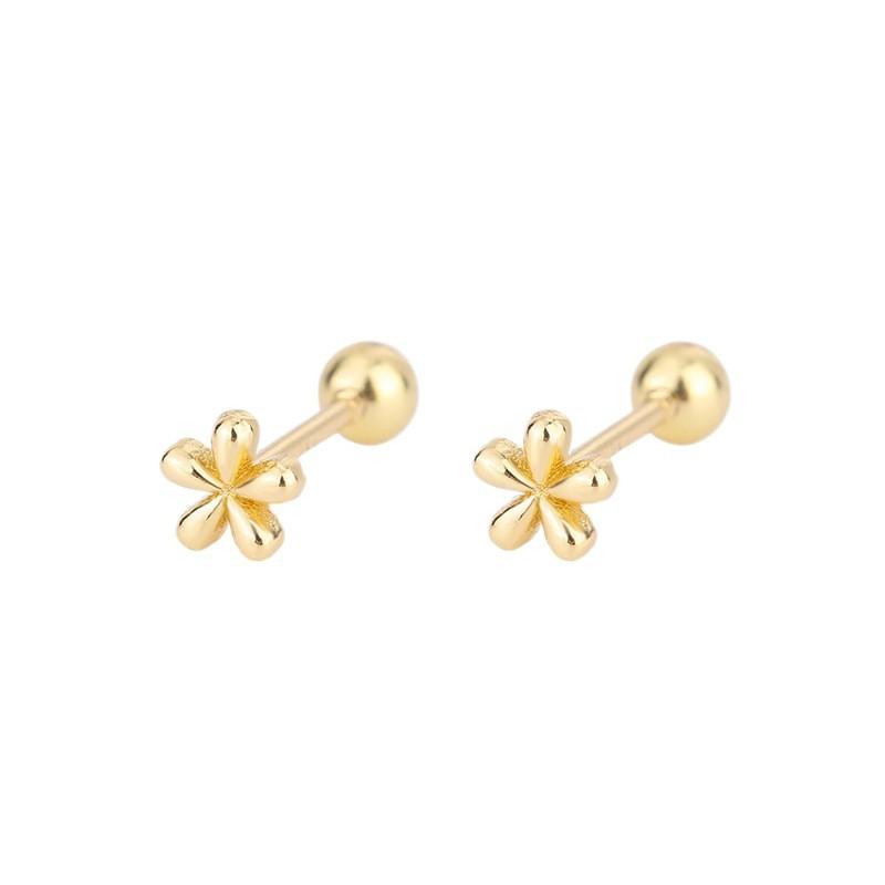 Minimalist Tiny Flower Stud Earrings For Women Summer Hypoallergenic Screw Back Dainty Elegant Jewelry