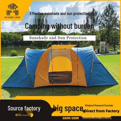 Tente pour plusieurs personnes: 3 Chambres, 1 Salon, Légère, Coupe-vent et Imperméable, Idéale pour la Randonnée et le Camping