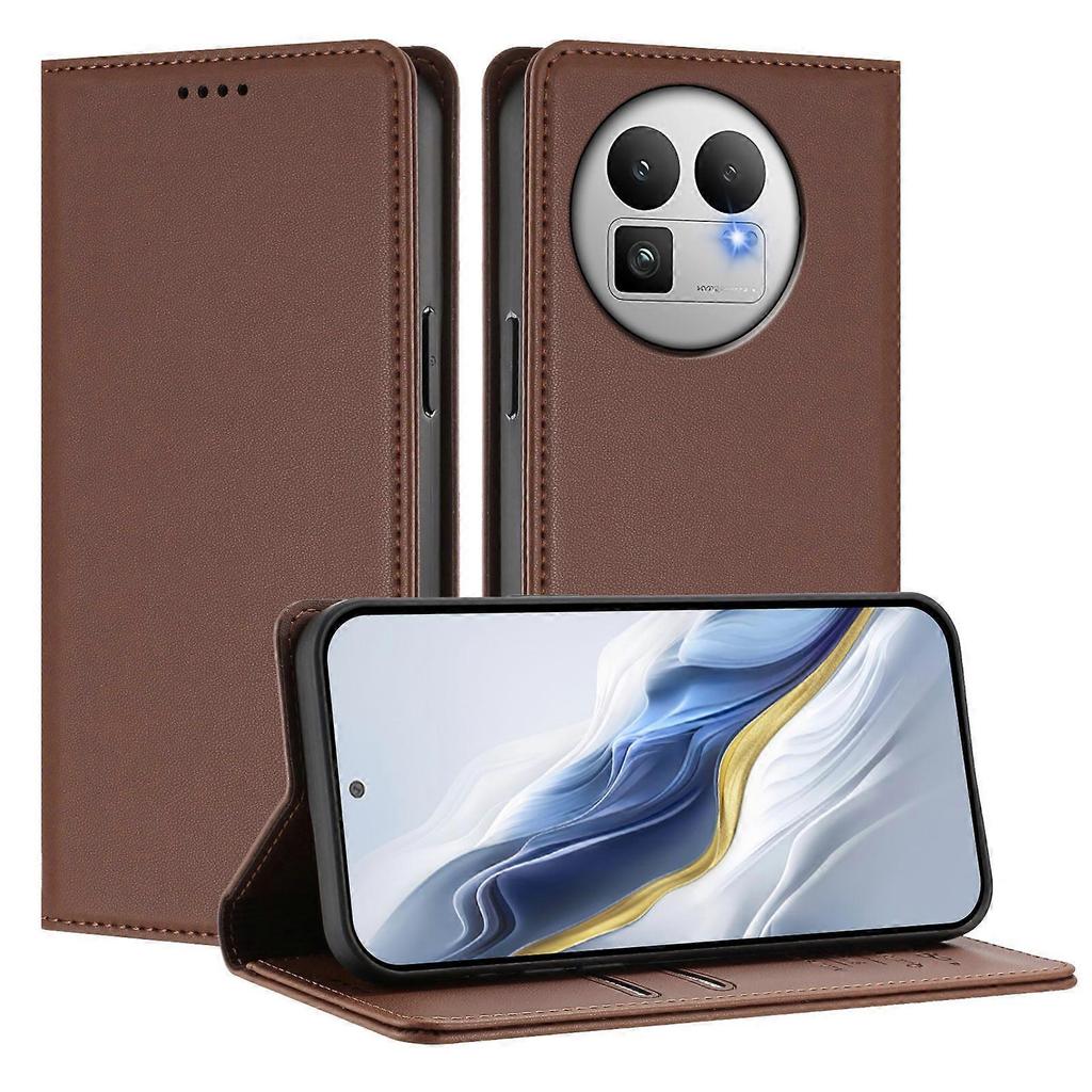 Realme GT 8 Pro Wallet Case - RFID Blocking PU Leather Flip Cover with Wireless Charging & Magnet