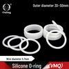 White Silicone O-ring, Waterproof & Heat-resistant, 30/35/40/45/50mm OD, 5.7mm Cross-section, Good Elasticity