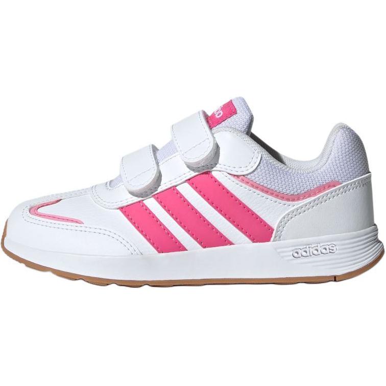 Adidas Tensaurs Switch Cf Soft Comfortable Durable Low Top Casual Shoes Kids Casual Shoes White Pulse-Magenta Blessing-Pink JI1052