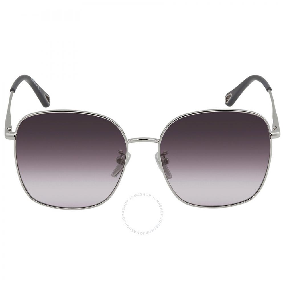 

Серые квадратные женские солнцезащитные очки Chloe CH0076SK 003 58