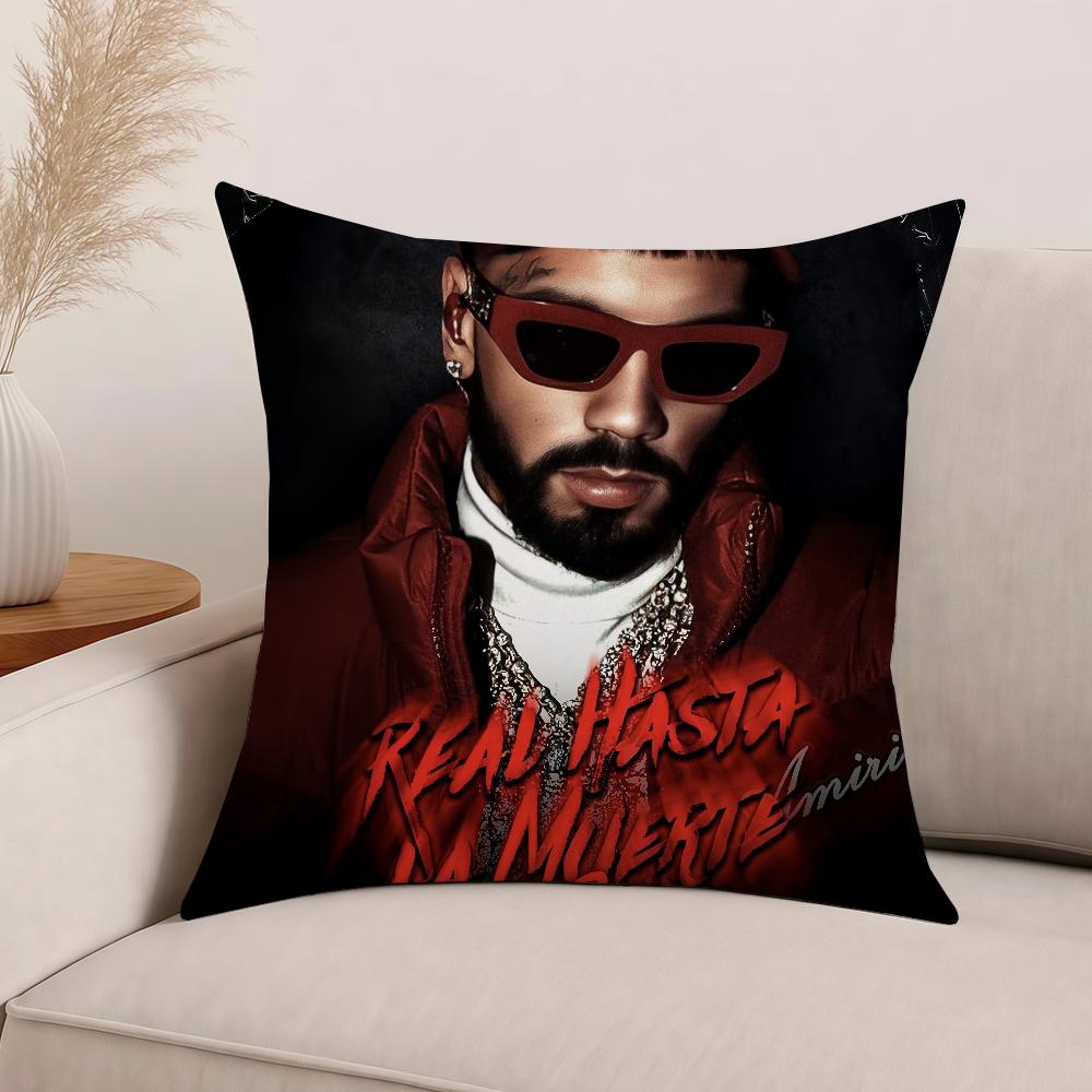 Rapper A-Anuel Aa Pillow Case Office Cushions Suitable For Sofa Car Bedroom Decorative Cushion Cover
