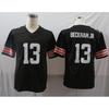 Mens American Football Jersey Brown Team Beckham Jr 13 Mayfield 6 Retro Style Fan Wear Rugby Sports