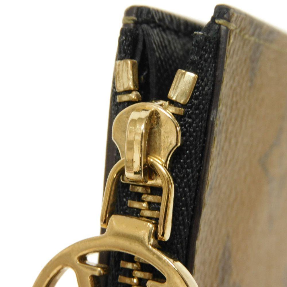 Used 12564 Card Case Porte Carte Romy M81912 7943 Current LV Circle RFID IC Chip Monogram Reverse Brown Unisex from