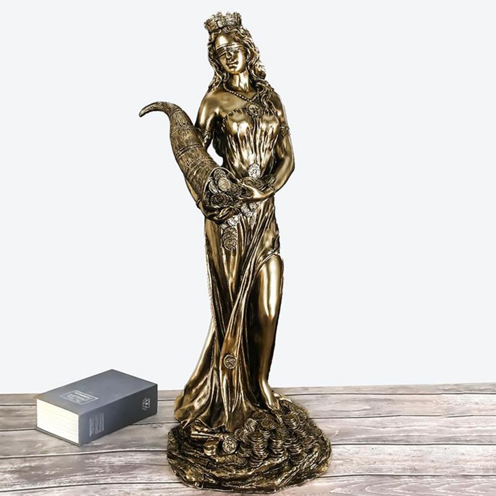Tyche Sculpture Ancient Greek Mythology Collectible Bronzes Finish Greek Goddess Statue Sculpture Figurine For Living Room
