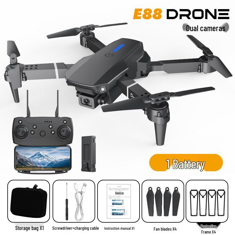 E88PRO 2025 Dual Camera Drone: Fixed Height Quadcopter with Remote Control for Aerial Photography