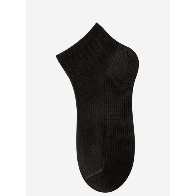 

Женские весенне-летние носки из чистого хлопка, короткие носки против пота и запаха, бесшовные носки до середины икры 1 pair чёрный