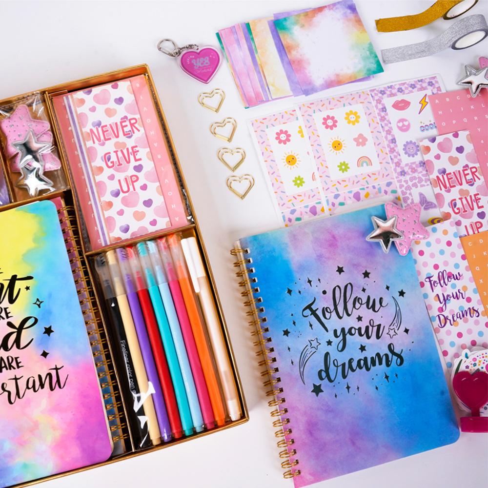 DIY Journal Set for Girls Scrapbook Diary Kit Kids Birthday Gift Creative Stationery Set
