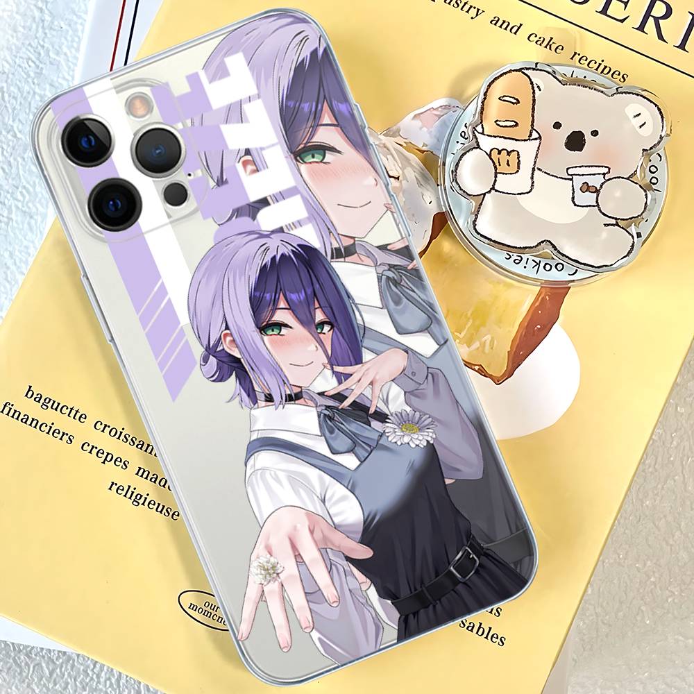 

Anime Chainsaw Man Cute Reze Transparent TPU Phone Case For IPhone 17 11 12 13 14 15 16 Pro Max 16 Plus Cover iPhone 13pro max