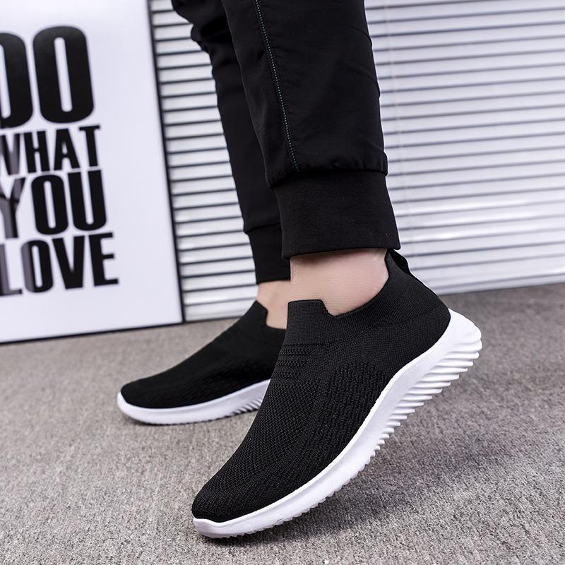 Men's Summer Fly Knit Mesh Sneakers, Breathable Versatile Trendy Athletic Casual Shoes for Teens & Adults
