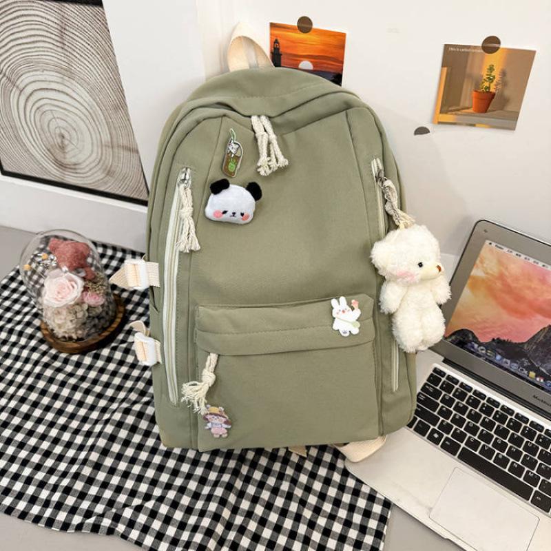 Large Women's Cute Japanese Style Backpack, Korean-Inspired, Versatile for Middle School Students