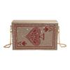 Small Diamond Embellished Evening Clutch Bag With Chain For Gift And Party Use