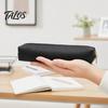 Estojo Elegante Minimalista em Couro PU para Lápis, Bolsa Multifuncional para Armazenamento de Material de Papelaria com Zíper Metálico Suave, Bolsa para Viagem à Prova d'Água e Manchas