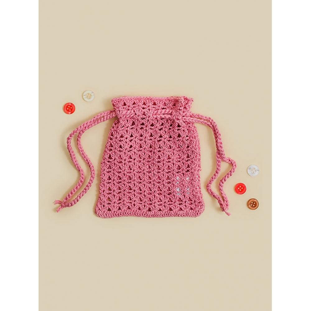 

Daiso Handmade Hand Knitted Tightening Pouch white