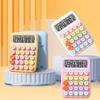 12-digit Mechanical Keyboard Calculator Cute Candy Color Multi-functional Desktop Stationery for Office College Students Kids
