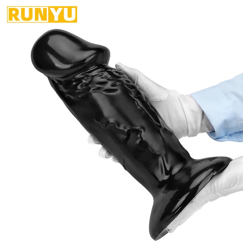 Soft Huge Dildo Thick Cock Penis Adult Sex Toy For Women Vagina Anal Masturbators Black