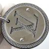 Used LOUIS VUITTON key ring Portocre LV Circle M00477 Taiga/metal gray charm