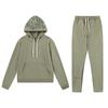 SynaWord Unisex Y2K Oversized Bavlněná Mikina Tepláky Set Ležérní Streetwear Outfit Muži Ženy