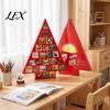 Multi Compartment Gift Box Christmas Tree Advent Calendar Box, DIY Surprising Shaped Paper Hole Punch Fillable Countdown for Candy Small Toys,