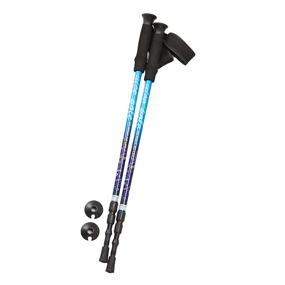 

iMedia Telescopic Walking Pole Set of 2 Marine Blue Telescoping Compact Lightweight Trekking Pole Mountaineering Pole Cane Pole Stick